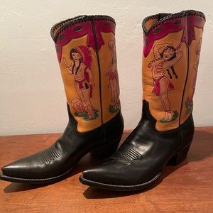Rocket buster boots. Custom made. Cowboy boots mens size 10.